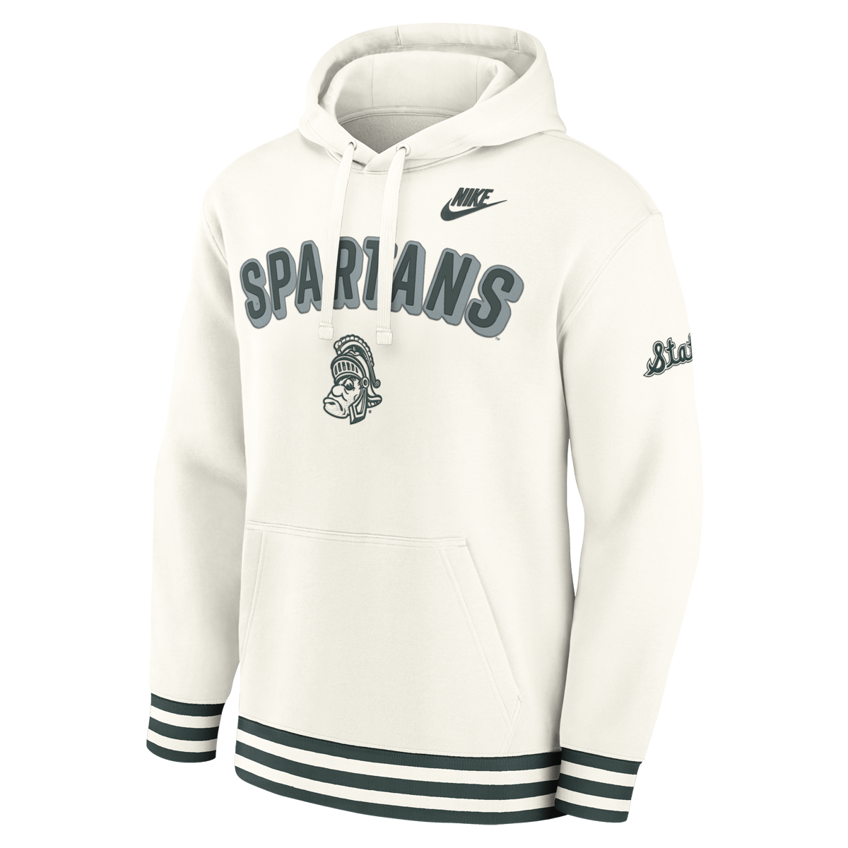 men's nike white michigan state spartans local performance pullover hoodie