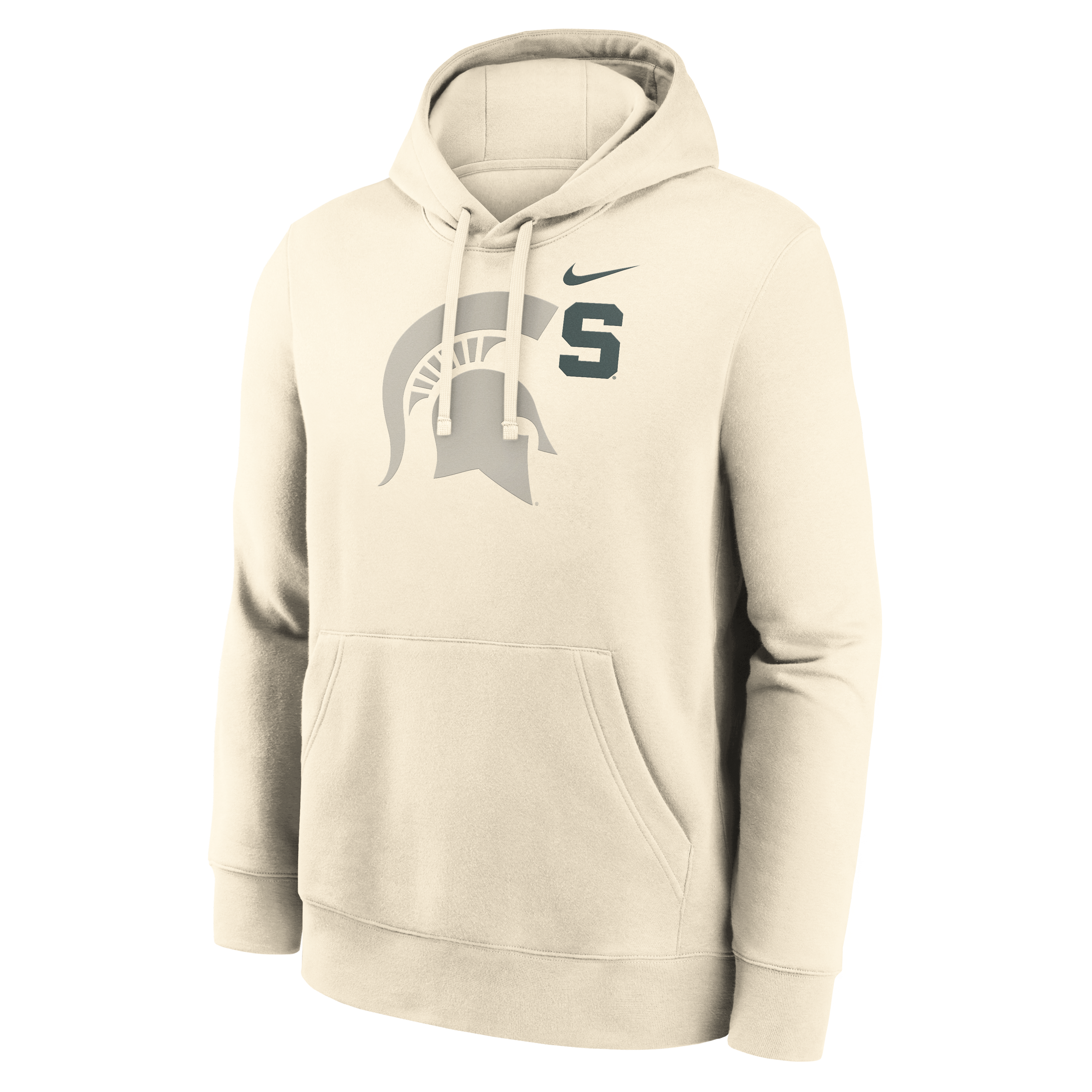 men's nike white michigan state spartans local performance pullover hoodie